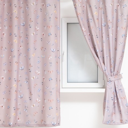 A set of curtains for the kitchen with sequences of Ethel "Butterflies" 145x180 cm - 2 pcs, 100% p/e-1