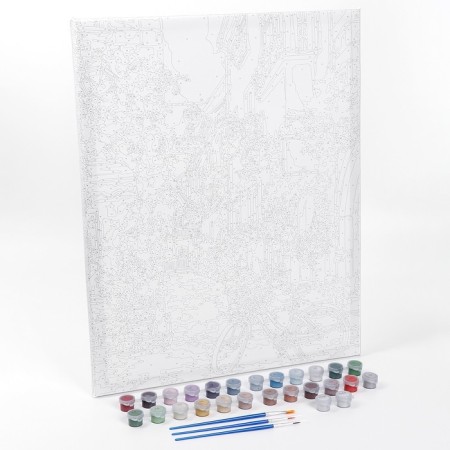 Picture on numbers on a canvas with a subframe of the "European courtyard", 40 x 50 cm-2