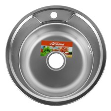 Kitchen car wash Accoona ad4949, mortise, round, thickness 0.6 mm, 490x165 mm, matte