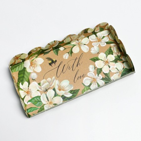 Cookie box, confectionery packaging with PVC lid, "bee", 10.5 x 21 x 3 cm-3