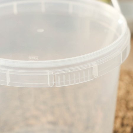 A plastic disposable bucket with a lid, 1.5 l, d = 14 cm, transparent, 226 pcs/units.-2