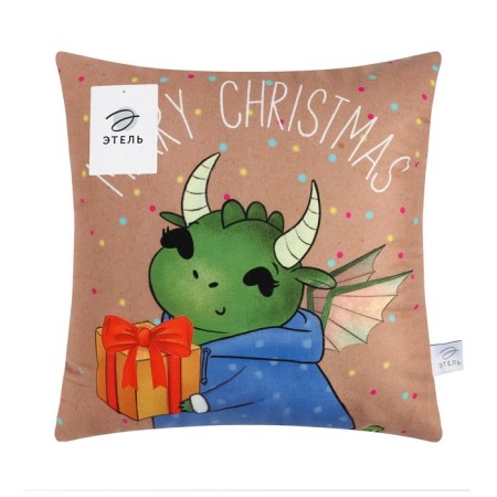 Pillow Ethel Merry Christmas 40x40 cm, 100% p/e, velor-4