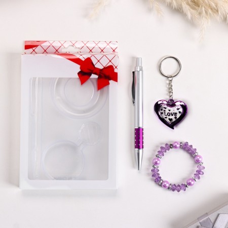 Gift set 3B1 (handle, gum for hair, keychain)-1