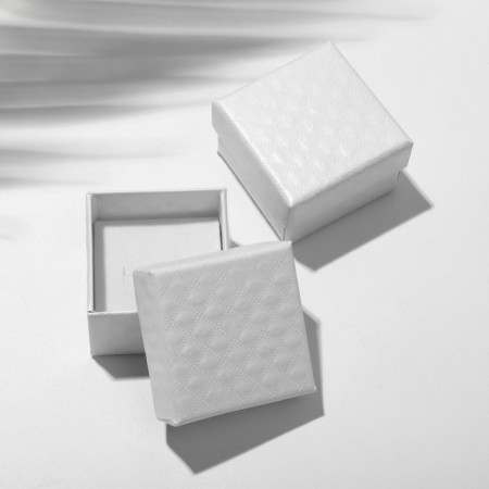 Gift box for the ring "Styganaya", 4 × 4, white color