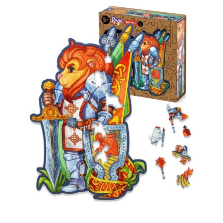 Wooden puzzle "Leo-Ryzar", size l-25 × 35 cm, 110 parts-4