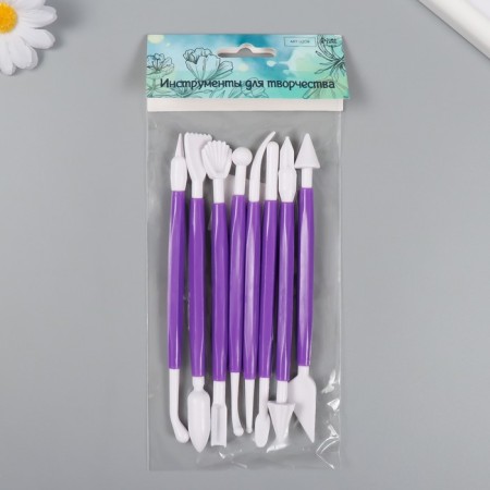 Tool for modeling plastic set 8 pcs 15.5 cm mix-4