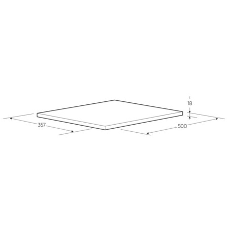 Shelf for the cabinet "Pegasus", 357 × 500 × 18 mm, white color-2