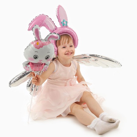 Set of foil balls "Carnival set. Pink Bunny ”, 3 pcs.-1