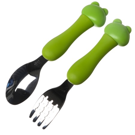 A set of children's cutlery in the “Frogsat” case, fork, spoon-7