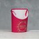 Carriage for flowers, vase oval with embossing "Ocean of Love", raspberry 12.5 x 13.5 x 18 cm