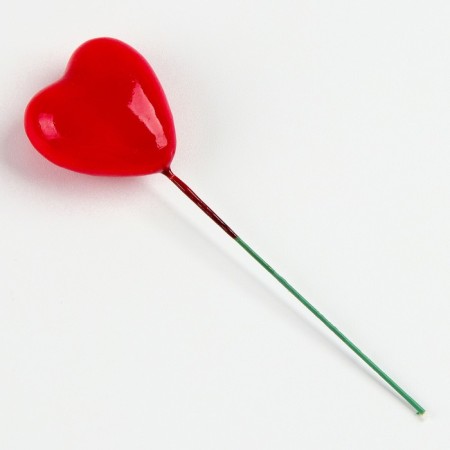 Figure for crafts and decor on the wire "Heart", set of 15 pcs., Size 1 pc. - 3 × 2 × 8.5 cm-1