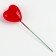 Figure for crafts and decor on the wire "Heart", set of 15 pcs., Size 1 pc. - 3 × 2 × 8.5 cm