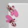 Acryl Earrings "Heart" steam, pink color