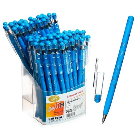 Ballic handle 0.5mm rod blue, blue body with a pattern, barcode on a piece-5