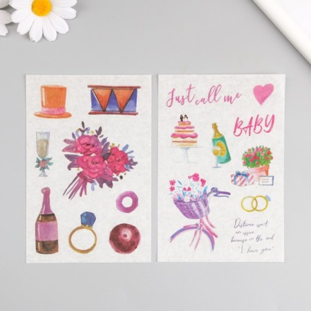 Stick Paper "Festive attributes" set of 6 sheets 18.6x10 cm-3