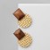 Vacanda Earrings Style, braid, white-brown color