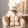 Soft toy "Bear", with a bow in polka dots, 100 cm, white color