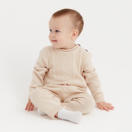 Combine Knitted Minaku, height 68-74, beige color