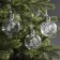A set of Christmas tree balls “Game of sparks” 3 pcs., Battery, 1 LED, glow warm white
