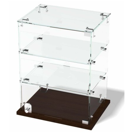 Desktop window, 2 shelves, 400 × 300 × 700, chipboard, glass color wenge-1