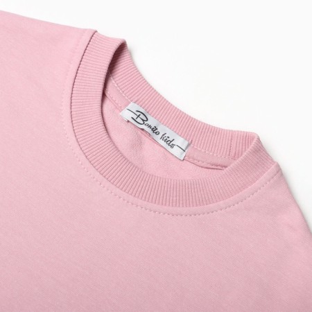 Set for girls (sweatshirt, trousers), dirty pink color, height 116 cm-1
