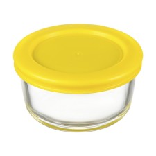 Smart Solutions baking and storage container, round, with a lid, 236 ml, yellow color