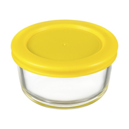 Smart Solutions baking and storage container, round, with a lid, 236 ml, yellow color