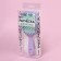 The comb massage, wide, ventilated, 8.5 × 20.5 cm, PVC box, lilac/turquoise color