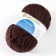 Yarn "Popular" 50 % wool, 50 % acrylic 133m/100g (17-chocolate)