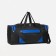 Road bag, 3 parts on lightning, external pocket, long belt, black/blue color