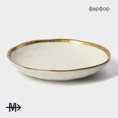 Porcelain Serving dish Magistro Poursephona, D = 21 cm, beige color-1
