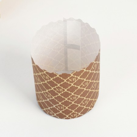 Paper form for cupcake, muffins and kulich "GV Golden" 70 x 85 mm-1