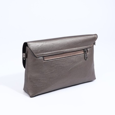 Bag-clate on magnet, long belt, bronze color-2