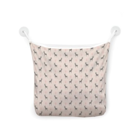 Organizer in a bath on suction cups “deer in the forest”, for storing toys and trifles, size 33x39 cm-2
