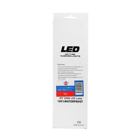Daily running lights DRL-13 cm, 12 V, 8 diodes, steam-5
