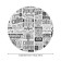 The tablecloth “Old newspaper”, round, oxford, elastic band, size 140x140 cm, diameter 105-120 cm