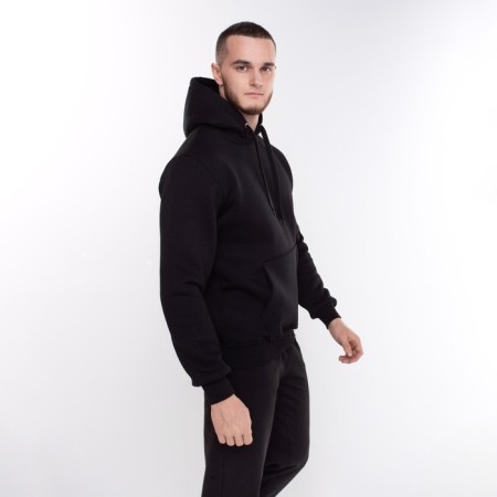 Sweatshirt with the basis of men, the color is black, size 56-2