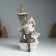 Souvenir Polystone "Snowman with birds on the cylinder, with a broom" Bezh 11x10x20.5 cm