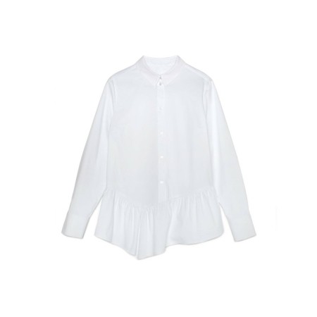 Women's shirt with an asymmetric Basque Contse Elegant, size XL, color White-4
