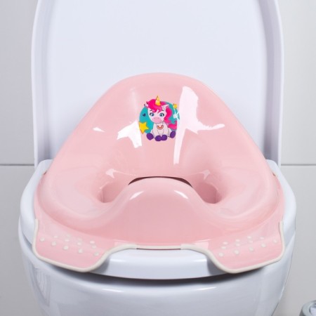 Children's lining - Sitting on the toilet "Bear" anti -slip, pink color-2
