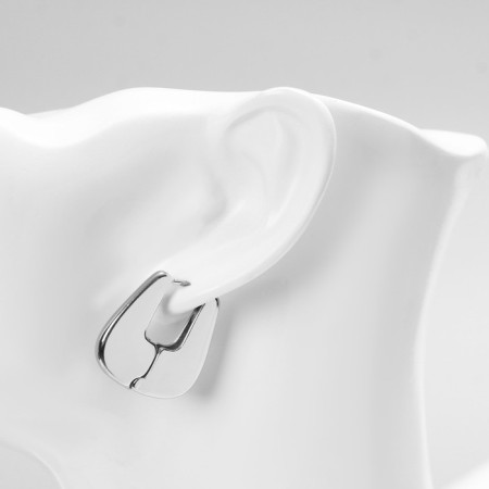 Earrings Metal "Bohemia" messenger, color silver-2