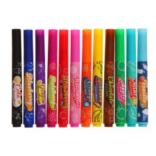 Flomasters 12 colors, fruits, flavored, ventilated cap