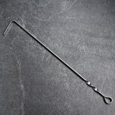 Stainless steel poker, handle - ring, width - 12 mm, 60 cm