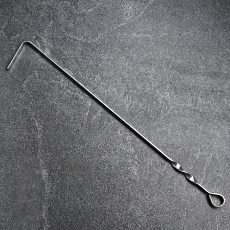Stainless steel poker, handle - ring, width - 12 mm, 60 cm