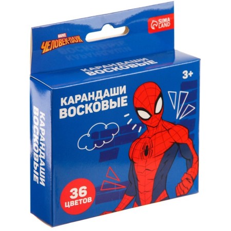 Wax pencils, set of 36 colors, spider-man-5