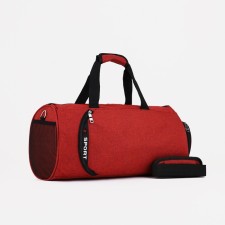 Sports bag with a zipper, shoes, long belt, burgundy color