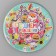 Disposable paper plate "Happy birthday, stickers", 18 cm