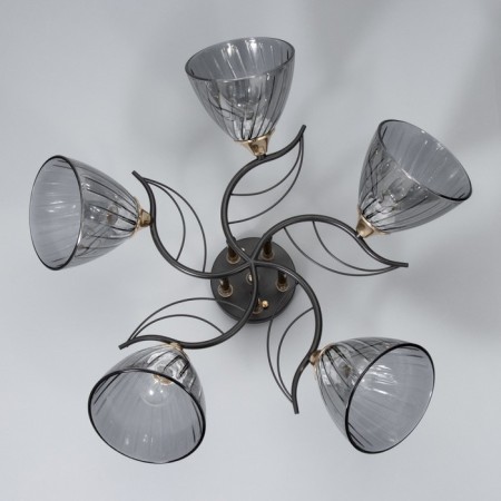 Salma chandelier 5he27 40w Black 58x58x24cm Bayerlux-4