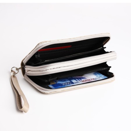Women's wallet with lightning, beige color-3