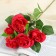 Artificial flowers "bush roses" 8x65 cm, red